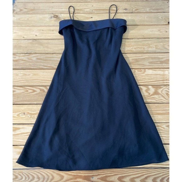 Vintage Niki By Niki Livas Spaghetti Strap Midi Dress Size 6 Women’s Black - Picture 1 of 7